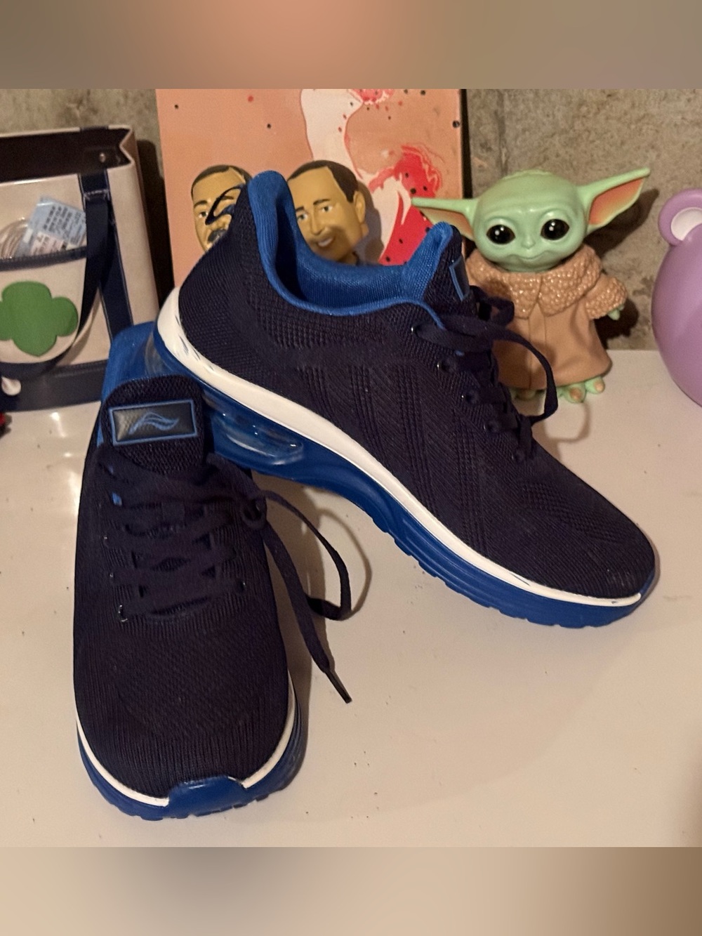 Men's Navy Blue Athletic Sneakers with Cushioning